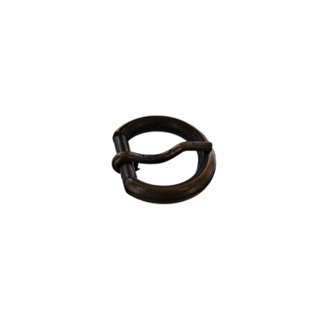 Boucle de ceinture demi-rond - bronze - 15 mm - bouclerie - accessoire - cuir en stock