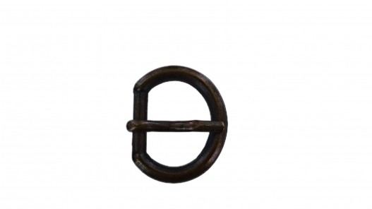 Boucle de ceinture demi-rond - bronze - 15 mm - bouclerie - accessoire - Cuir en Stock