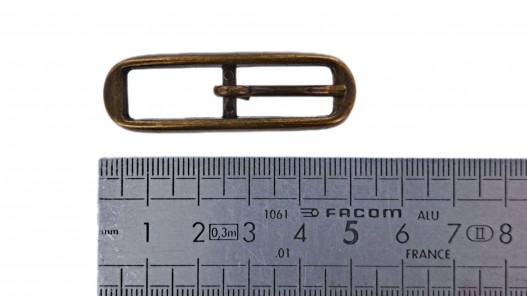 Boucle de ceinture ovale - bronze - 10 mm - bouclerie - accessoire - Cuir en Stock