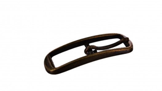 Boucle de ceinture ovale - bronze - 10 mm - bouclerie - accessoire - Cuir en stock