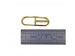 Boucle de ceinture ovale - laiton - 10 mm - bouclerie - accessoire - cuir en stock