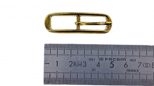 Boucle de ceinture ovale courbée - laiton - 10 mm - bouclerie - accessoire - cuir en stock