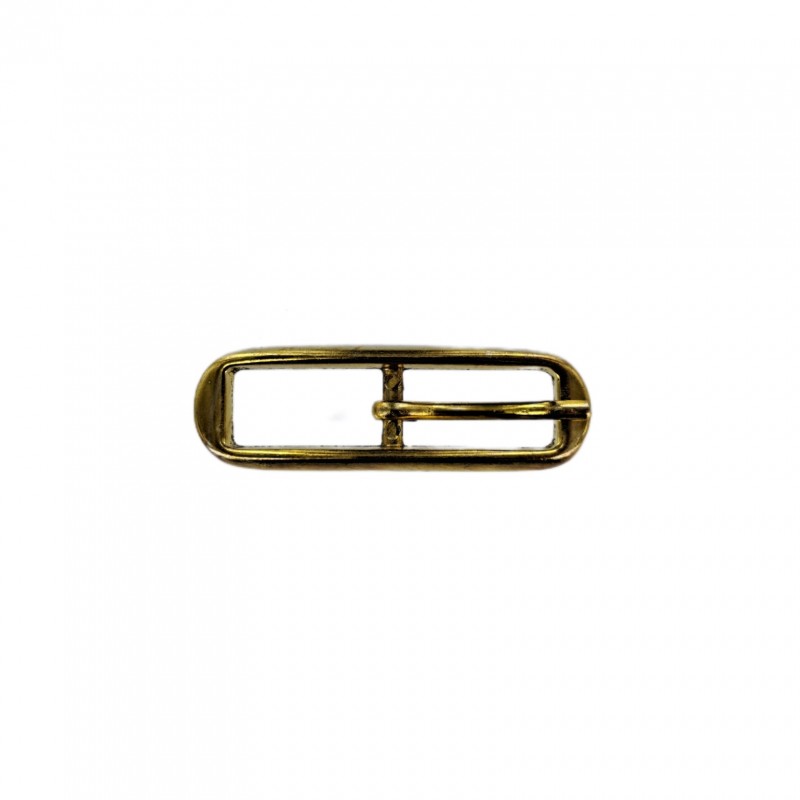 Boucle de ceinture ovale courbée - laiton - 10 mm - bouclerie - accessoire - Cuir en stock