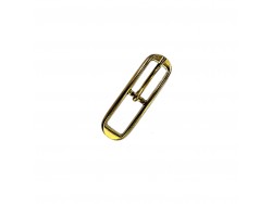 Boucle de ceinture ovale courbée - laiton - 10 mm - bouclerie - accessoire - Cuirenstock