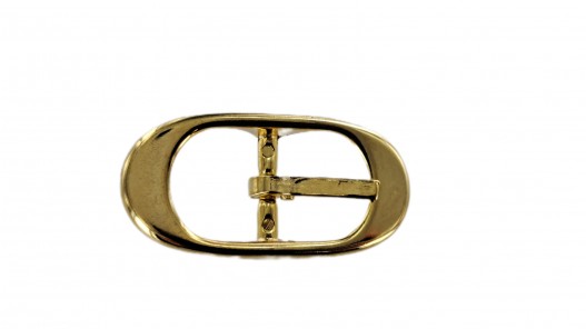 Boucle de ceinture ovale - laiton - 15 mm - bouclerie - accessoire - cuirenstock