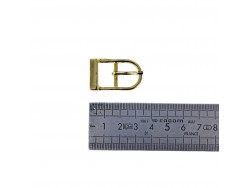 Petite boucle rectangulaire arrondie laiton - 15 mm - ceinture - bouclerie - Cuir en stock