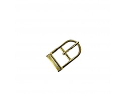 Petite boucle rectangulaire arrondie laiton - 15 mm - ceinture - bouclerie - cuir en stock
