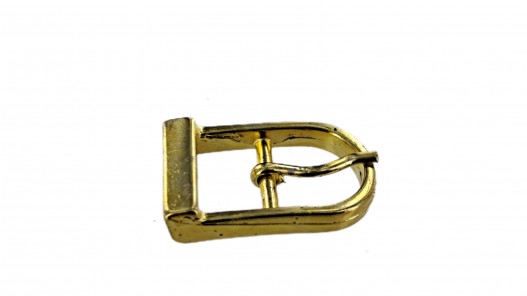 Petite boucle rectangulaire arrondie laiton - 15 mm - ceinture - bouclerie - cuirenstock