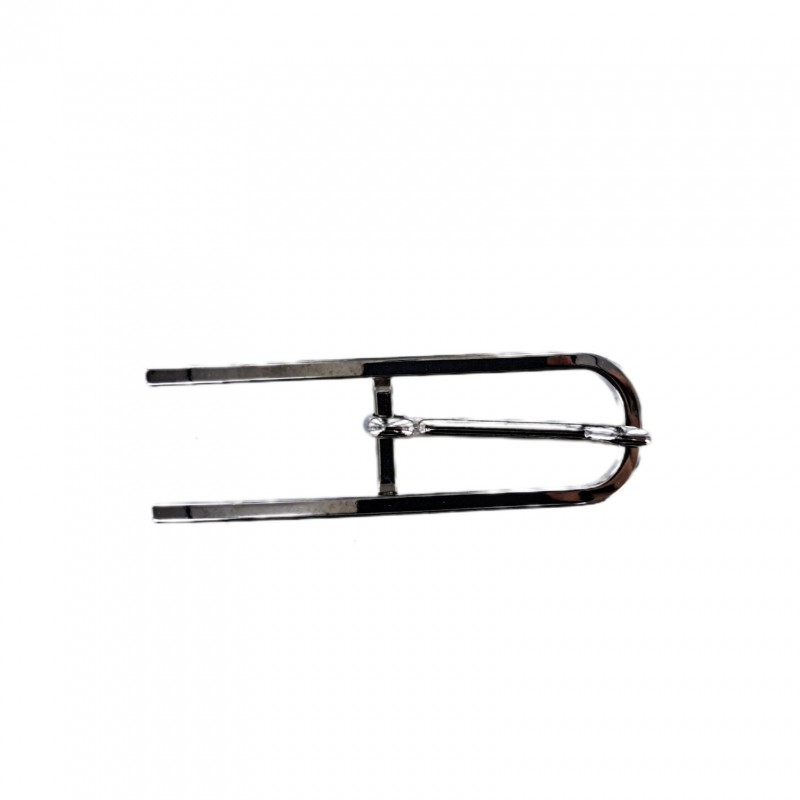 Boucle rectangulaire arrondie nickelé - 15 mm - ceinture - bouclerie - cuirenstock