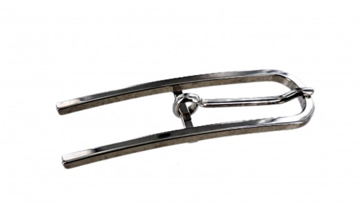 Boucle rectangulaire arrondie nickelé - 15 mm - ceinture - bouclerie - Cuir en Stock