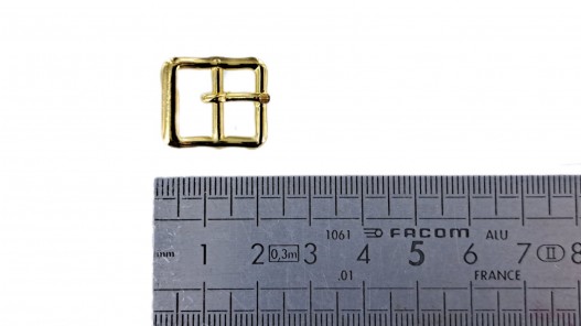 Petite boucle carrée - laiton - 10 mm - ceinture - bouclerie - Cuirenstock