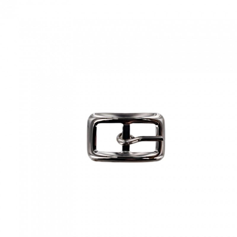 Petite boucle rectangulaire courbée - nickelé - 10 mm - ceinture - bouclerie - cuirenstock