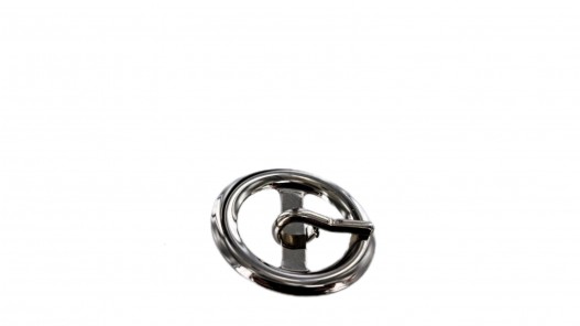 Petite boucle ronde - nickelé - 10 mm - ceinture - bouclerie - accessoires - Cuir en Stock