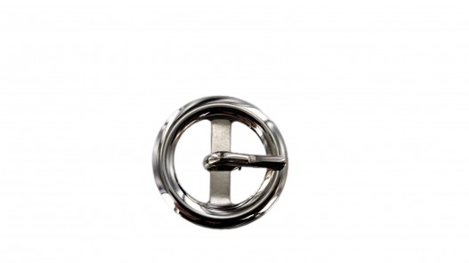 Petite boucle ronde - nickelé - 10 mm - ceinture - bouclerie - accessoires - cuir en stock