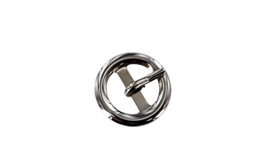 Petite boucle ronde - nickelé - 10 mm - ceinture - bouclerie - accessoires - Cuirenstock