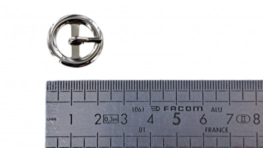 Petite boucle ronde - nickelé - 10 mm - ceinture - bouclerie - accessoires - cuirenstock