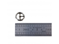 Petite boucle ronde - nickelé - 10 mm - ceinture - bouclerie - accessoires - cuirenstock