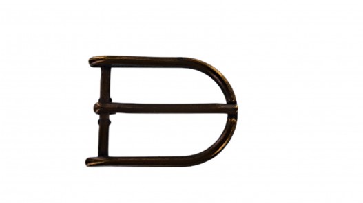 Boucle rectangulaire arrondie - bronze - 20 mm - ceinture - bouclerie - accessoires - cuir en stock