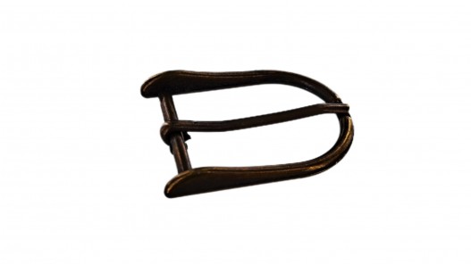 Boucle rectangulaire arrondie - bronze - 20 mm - ceinture - bouclerie - accessoires - Cuir en Stock