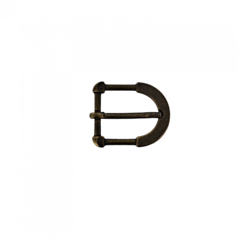 Boucle rectangulaire effet moulures - bronze - 20 mm - ceinture - bouclerie - accessoires - cuir en stock