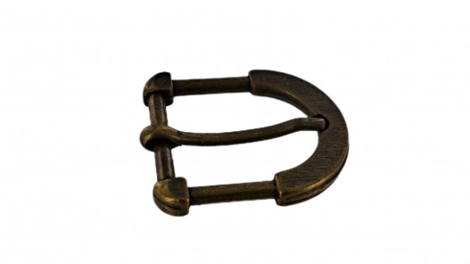 Boucle rectangulaire effet moulures - bronze - 20 mm - ceinture - bouclerie - accessoires - Cuirenstock