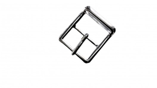 Boucle rectangulaire - nickelé - 20 mm - ceinture - bouclerie - accessoires - cuirenstock