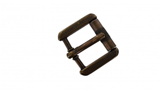 Boucle rouleau carrée - bronze - 20 mm - ceinture - bouclerie - accessoires - cuirenstock