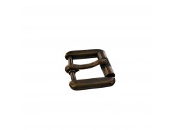 Boucle rouleau carrée - bronze - 20 mm - ceinture - bouclerie - accessoires - Cuir en Stock