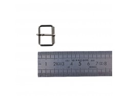 Boucle rouleau rectangulaire - nickelé - 20 mm - ceinture - bouclerie - accessoires - Cuir en stock