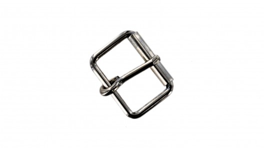Boucle rouleau rectangulaire - nickelé - 20 mm - ceinture - bouclerie - accessoires - cuirenstock