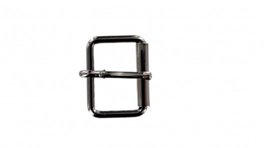 Boucle rouleau rectangulaire - nickelé - 20 mm - ceinture - bouclerie - accessoires - cuir en stock