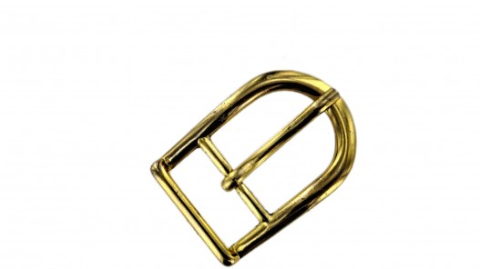 Boucle demi-ovale - laiton - 20 mm - ceinture - bouclerie - accessoires - cuirenstock