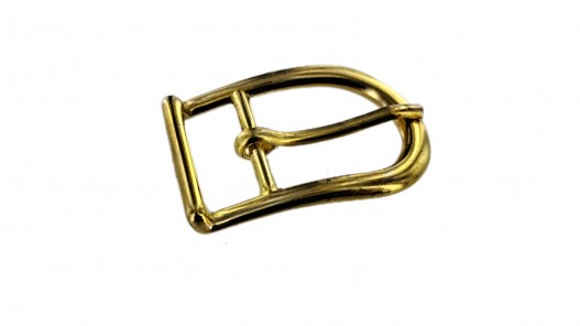 Boucle demi-ovale - laiton - 20 mm - ceinture - bouclerie - accessoires - Cuir en Stock