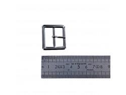 Boucle carrée plate - nickelé - 25mm - ceinture - bouclerie - accessoires - Cuir en stock