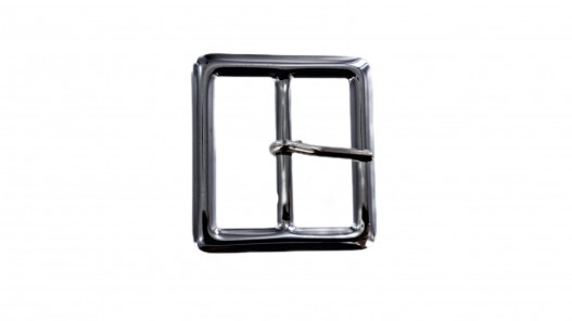 Boucle carrée plate - nickelé - 25mm - ceinture - bouclerie - accessoires - cuir en stock