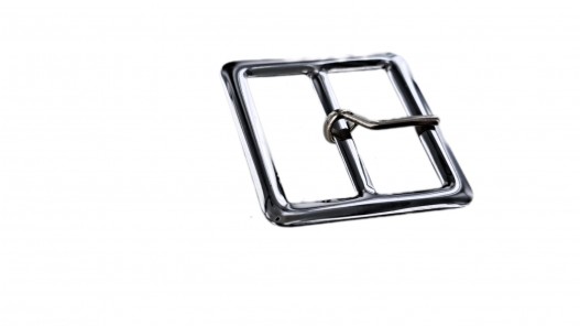 Boucle carrée plate - nickelé - 25mm - ceinture - bouclerie - accessoires - Cuirenstock