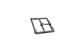 Boucle carrée plate - nickelé - 25mm - ceinture - bouclerie - accessoires - Cuirenstock