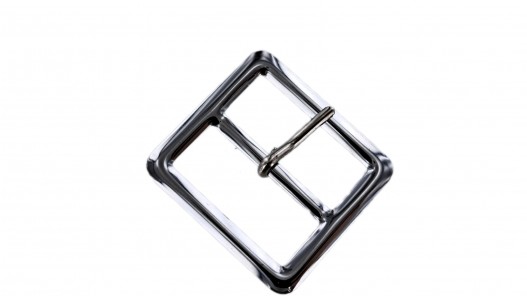 Boucle carrée plate - nickelé - 25mm - ceinture - bouclerie - accessoires - cuirenstock