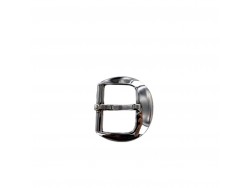 Boucle demi-lune - nickelé - 25mm - ceinture - bouclerie - accessoires - cuir en stock