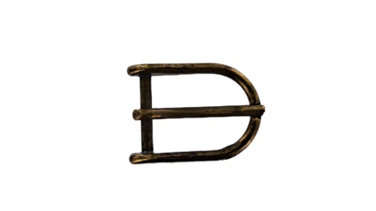 Boucle rectangulaire arrondie - bronze - 25mm - ceinture - bouclerie - accessoires - cuir en stock