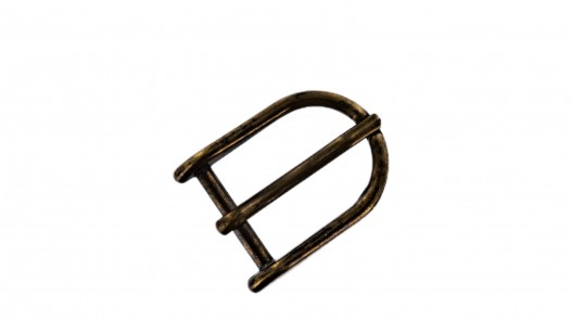 Boucle rectangulaire arrondie - bronze - 25mm - ceinture - bouclerie - accessoires - cuirenstock