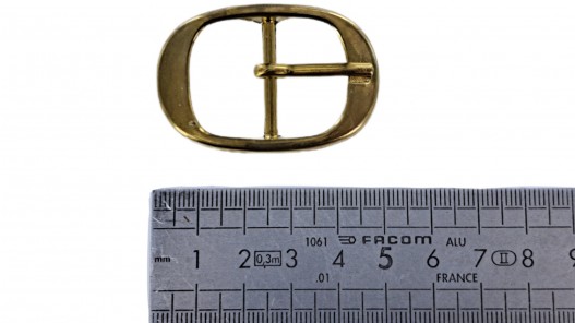 Boucle ovale - laiton - 25mm - ceinture - bouclerie - accessoires - Cuir en stock