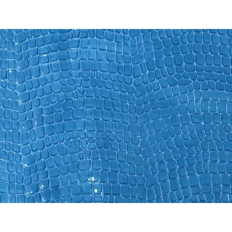 Vache grain croco bleu ciel Vache grain croco bleu ciel