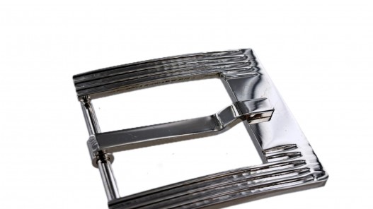 Boucle de ceinture rectangulaire à motif linéaire - 30mm - ceinture - bouclerie - accessoires - Cuirenstock