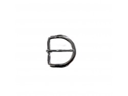 Boucle de ceinture demi-rond nickelé - 30mm - ceinture - bouclerie - accessoires - cuir en stock