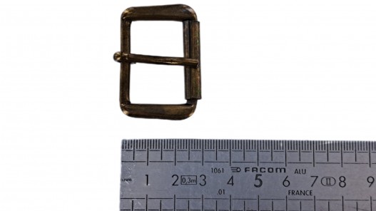 Boucle de ceinture trapèze - bronze - 30mm - ceinture - bouclerie - accessoires - Cuir en stock