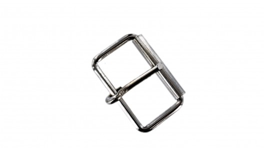Boucle de ceinture rectangulaire rouleau - nickelé - 30mm - ceinture - bouclerie - accessoires - Cuir en stock