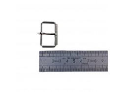 Boucle de ceinture rectangulaire rouleau - nickelé - 30mm - ceinture - bouclerie - accessoires - cuirenstock