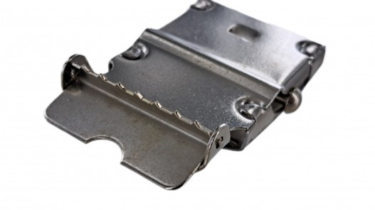 Boucle de rectangulaire à griffes - nickelé - 35mm - ceinture - bouclerie - accessoires - Cuir en Stock