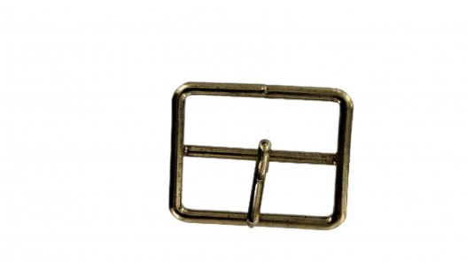 Boucle de rectangulaire - laiton brossé - 35mm - ceinture - bouclerie - accessoires - cuir en stock